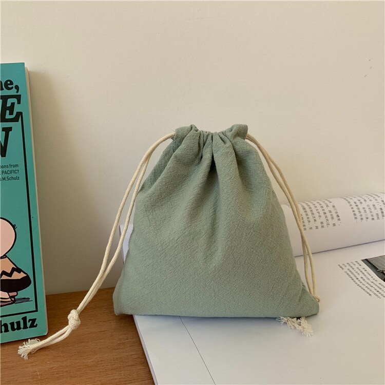 Pleated Cotton Drawstring Pouch Japanese Rice Grain Food Serveware Storage Packaging Gift Bag Jewelry Organizer Christmas Japan Bags